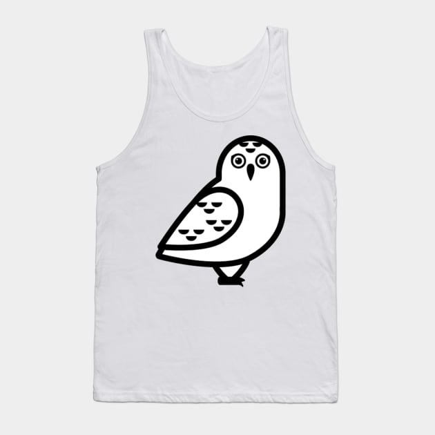 White Hoot Owl Icon Emoticon Tank Top by AnotherOne